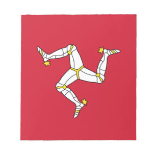 Notitieblok met eiland Man vlag