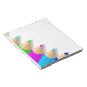 Notitieblok met gekleurde pennen (Schuin)