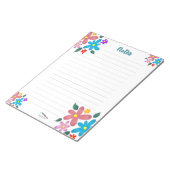 Notitieblok met kleurrijke Floral Lined Notes (Schuin)