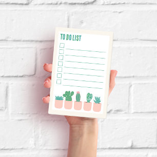 Notitieblok met takenlijst voor plantenlady en kam post-it® notes
