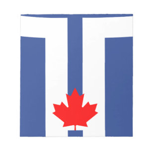 Notitieblok met vlag van Toronto, Canada