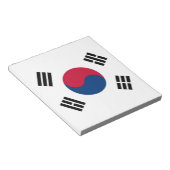 Notitieblok met vlag van Zuid-Korea (Schuin)