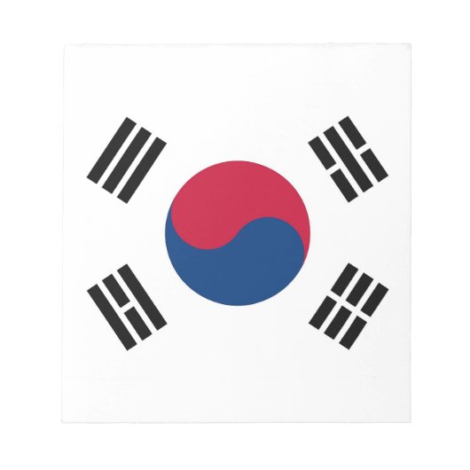 Notitieblok met vlag van Zuid-Korea (Voorkant)