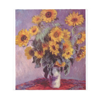 NOTITIEBLOK - MONET SUNFLOWERS