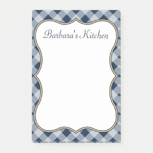 Notitieblok Navy Gingham Kitchen Post-it® Notes