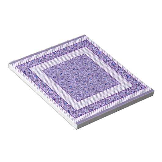 Notitieblok of Jotter, Mauve en White Ogees, Polka (Schuin)
