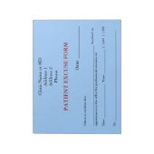 Notitieblok Patiënt-excuus (blauw) (Gedraaid)