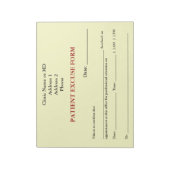 Notitieblok Patiënt-excuus (wit) (Gedraaid)