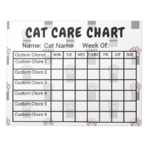 Notitieblok Pauw Print Pattern Cat Care Chore Char
