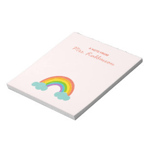Notitieblok Regenboog voor waardering voor de lera