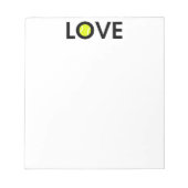 Notitieblok Tennis Ball LOVE (Voorkant)