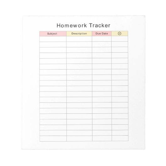 Notitieblok thuiswerktracker (Voorkant)