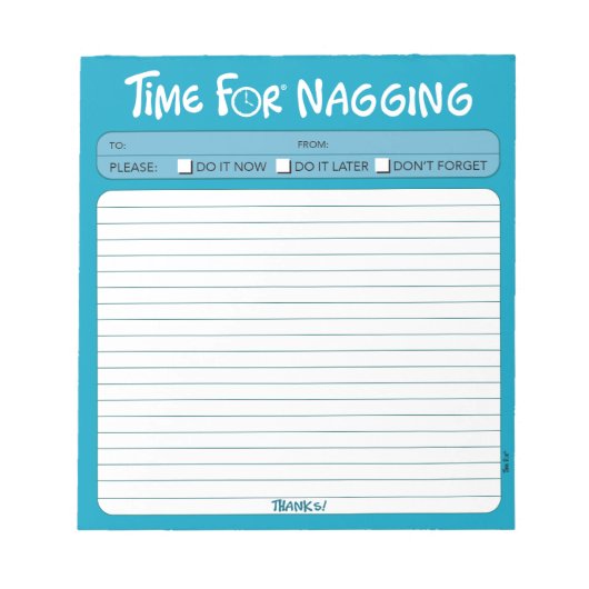 notitieblok "Time for Nagging" (Voorkant)