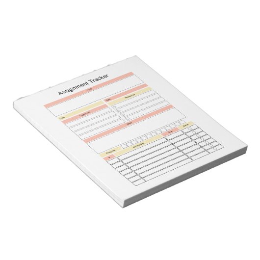 Notitieblok Toewijzingstracker (Schuin)