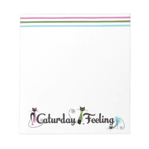 Notitieblok van de aanbieding van caturday