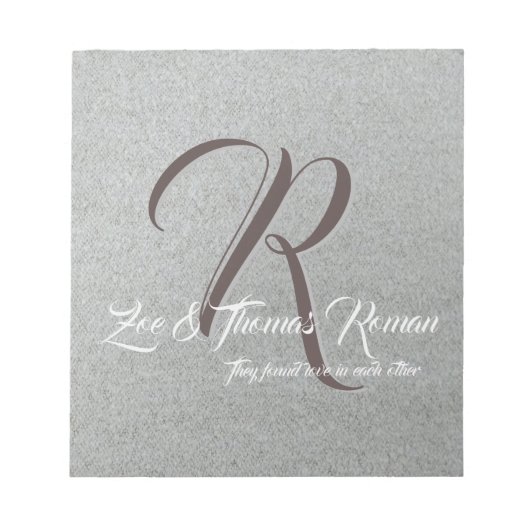 Notitieblok van de familie monogrammed (Voorkant)