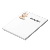 Notitieblok van de lijst van kruidenierswaren (Gedraaid)