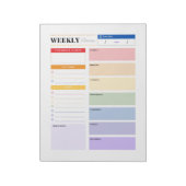 Notitieblok van de Rainbow Weekly Planner van foto (Gedraaid)