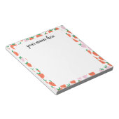 Notitieblok van gepersonaliseerde aardbeien (Schuin)