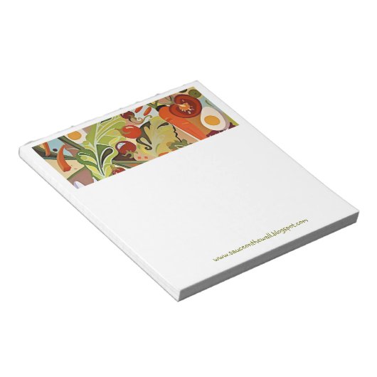 notitieblok van getoseerd salade (Schuin)