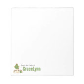 Notitieblok van groene en bruine kippen (Voorkant)