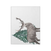 Notitieblok van herten en dennenbomen (Gedraaid)