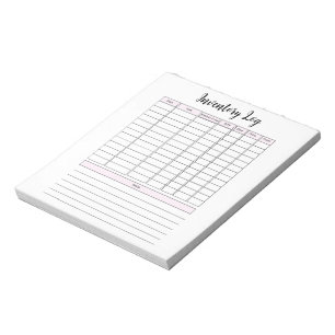 Notitieblok van het voorraadlogboek voor kleine be