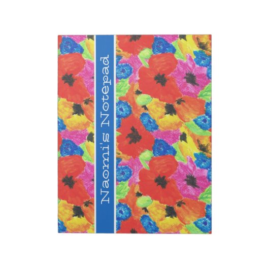  Notitieblok van papavers en maïsbloemen (Gedraaid)