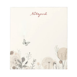 Notitieblok versierd met wilde plantenillustraties