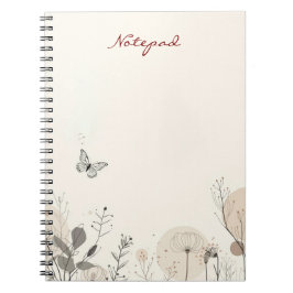 Notitieblok versierd met wilde plantenillustraties notitieboek