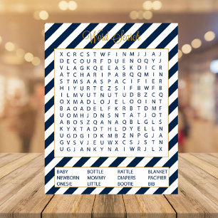 notitieblok voor 40 Word Search Baby shower Games