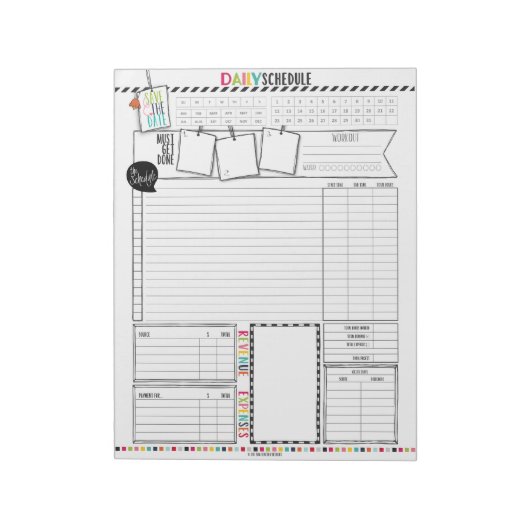 notitieblok voor dagelijkse planning Hallo Planner (Gedraaid)