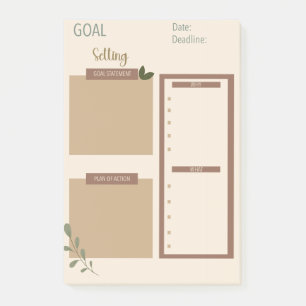 Notitieblok voor het bepalen van doelstellingen post-it® notes