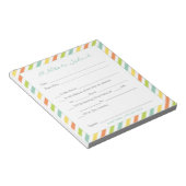 Notitieblok voor schoolexcuus, regenboogstapes (Schuin)