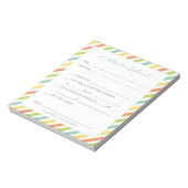 Notitieblok voor schoolexcuus, regenboogstapes (Gedraaid)