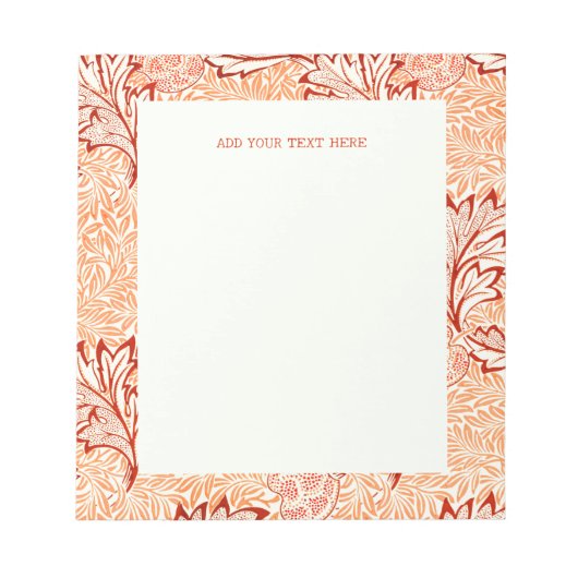 NOTITIEBLOK : WILLIAM MORRIS : APPEL (Voorkant)