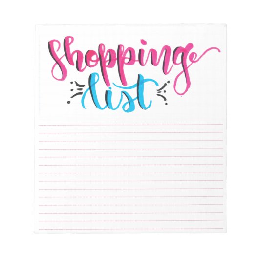 Notitieblok Winkellijst - Handtekening penseel (Voorkant)