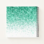 Notitieboek Aqua Glitter Monogram Sketchbook (Achterkant)