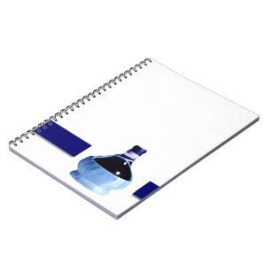 Notitieboek Blauwe wijnfles