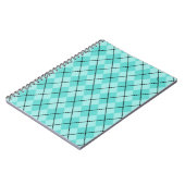 Notitieboek Bright Aqua Argyle (Linkerzijde)