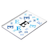 Notitieboek - Gemarmerde blauwe letters (Linkerzijde)