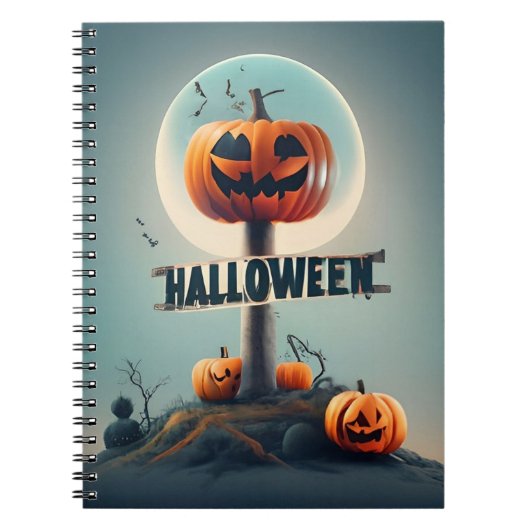 Notitieboek Halloween pompoenen (Voorkant)