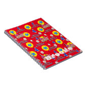 Notitieboek, Happy 4th Birthday Notes Red Notitieboek (Rechterzijde)