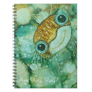 Notitieboek "Inkblot/Cute Fish Personalize