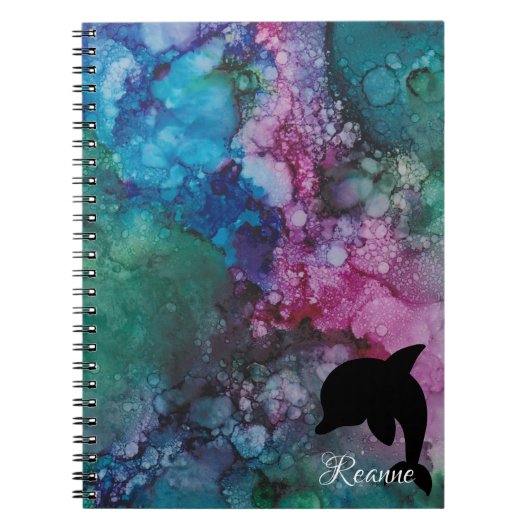 Notitieboek "Inkblots/Dolphin" Personaliseren (Voorkant)