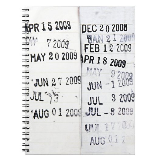 Notitieboek Library Date Stamps (Voorkant)