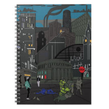 Notitieboek Manchester Edgy Skyline Illustratie