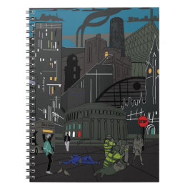 Notitieboek Manchester Edgy Skyline Illustratie
