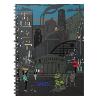 Notitieboek Manchester Edgy Skyline Illustratie