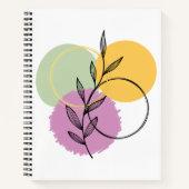 Notitieboek met blad met gekleurde vlekken (Voorkant)